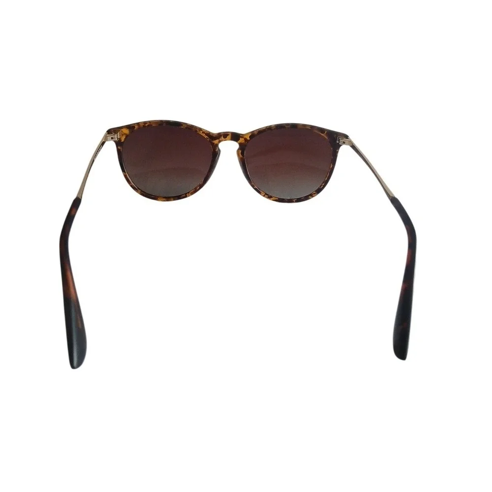 SUNGAIT Sunglasses Womens Tortoise Brown Gradient Round Retro 1567 C2 Gold